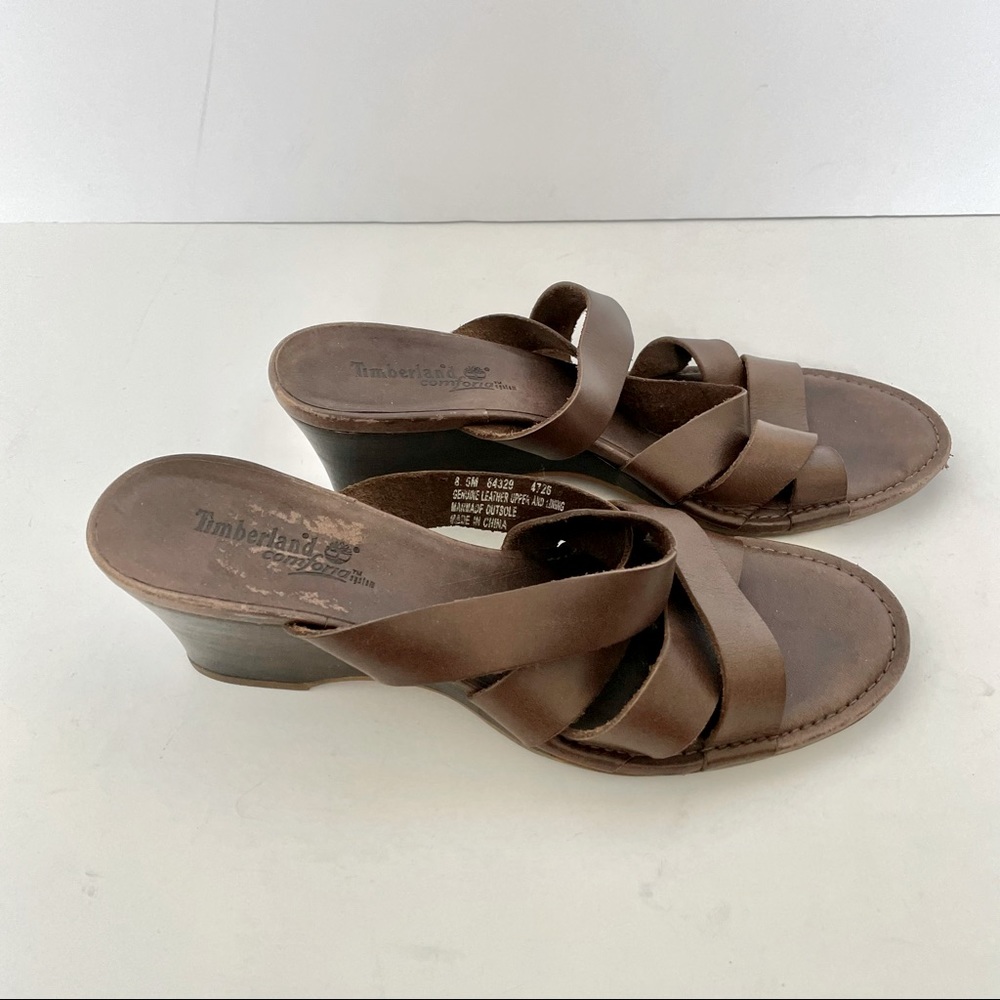Timberland Comforia Strappy Wedge Sandals Brown